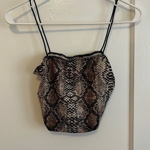Snakeskin Crop Tank top